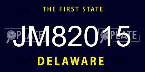 JM82015 Delaware License Plate