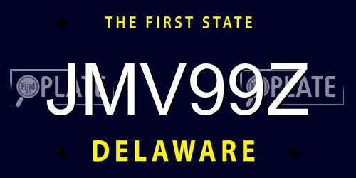 JMV99Z Delaware License Plate
