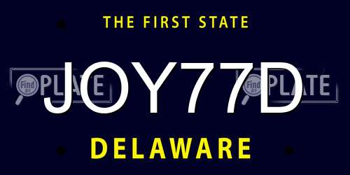 JOY77D Delaware License Plate