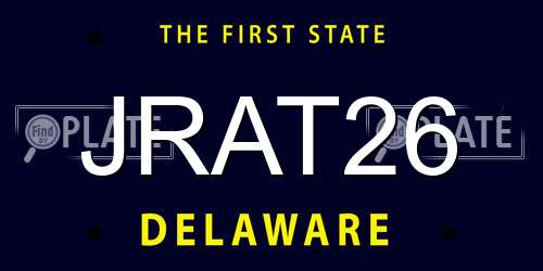 JRAT26 Delaware License Plate