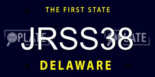 JRSS38 Delaware License Plate