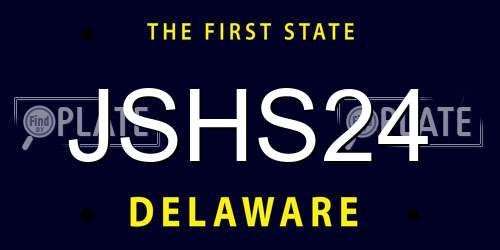 JSHS24 Delaware License Plate