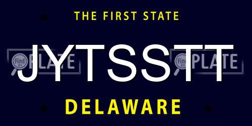 JYTSSTT Delaware License Plate