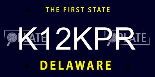 K12KPR Delaware License Plate