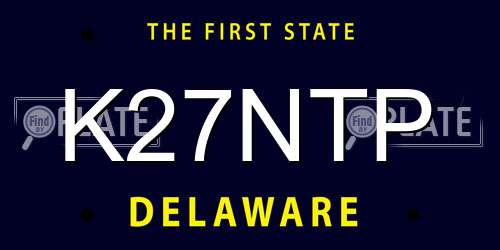 K27NTP Delaware License Plate