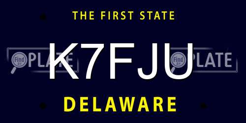 K7FJU Delaware License Plate