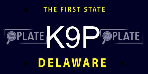 K9P Delaware License Plate