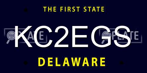 KC2EGS Delaware License Plate