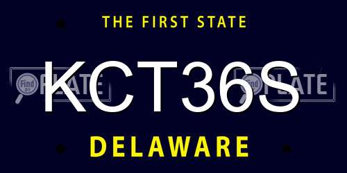 KCT36S Delaware License Plate