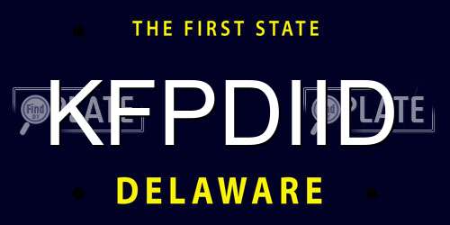 KFPDIID Delaware License Plate