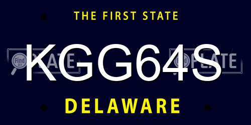 KGG64S Delaware License Plate