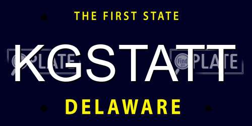 KGSTATT Delaware License Plate