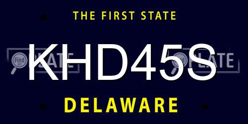 KHD45S Delaware License Plate