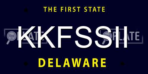KKFSSII Delaware License Plate