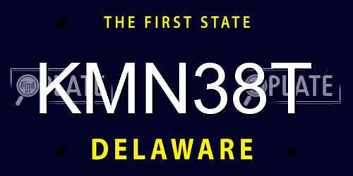 KMN38T Delaware License Plate