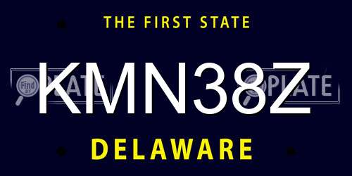 KMN38Z Delaware License Plate