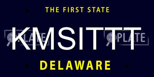 KMSITTT Delaware License Plate