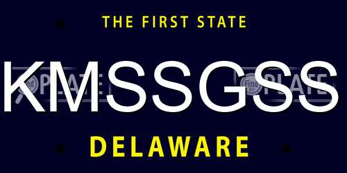 KMSSGSS Delaware License Plate