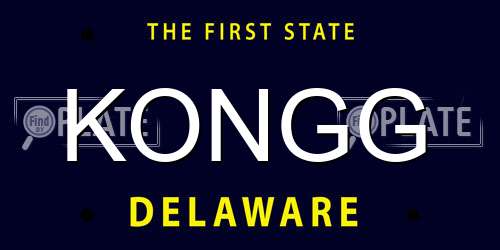 KONGG Delaware License Plate
