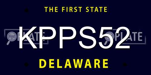 KPPS52 Delaware License Plate