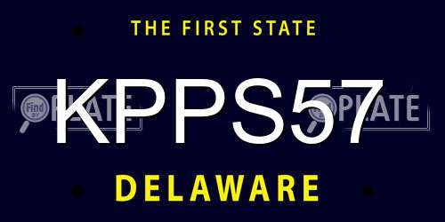 KPPS57 Delaware License Plate