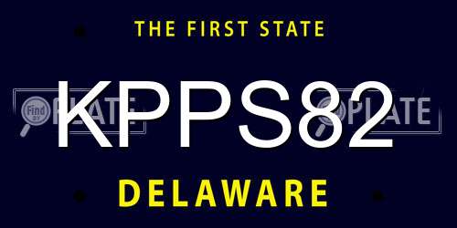 KPPS82 Delaware License Plate