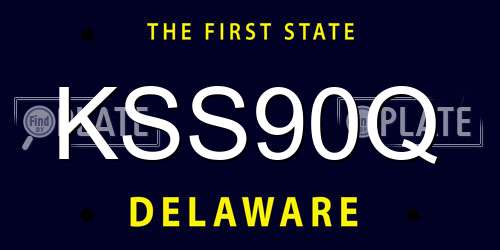KSS90Q Delaware License Plate