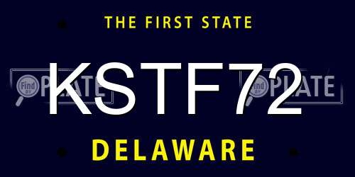 KSTF72 Delaware License Plate