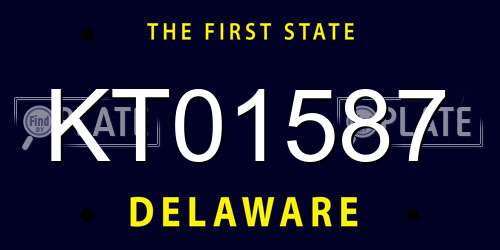 KT01587 Delaware License Plate