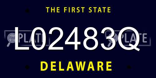 L02483Q Delaware License Plate