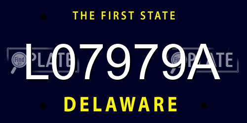 L07979A Delaware License Plate