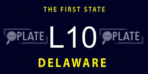 L10 Delaware License Plate