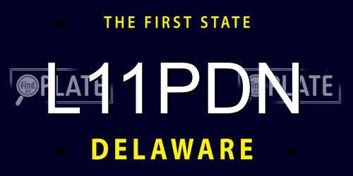L11PDN Delaware License Plate