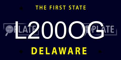 L200OG Delaware License Plate