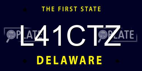 L41CTZ Delaware License Plate