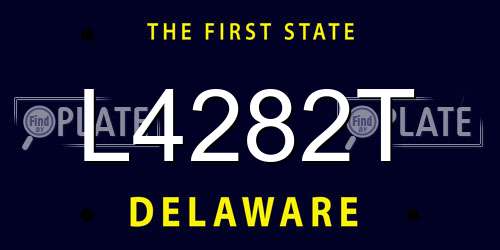 L4282T Delaware License Plate