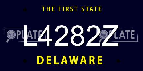 L4282Z Delaware License Plate