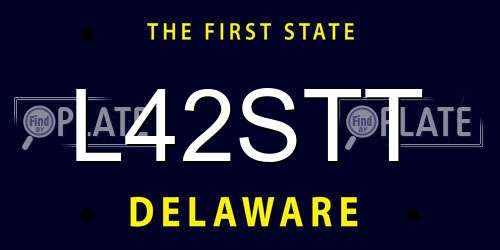 L42STT Delaware License Plate