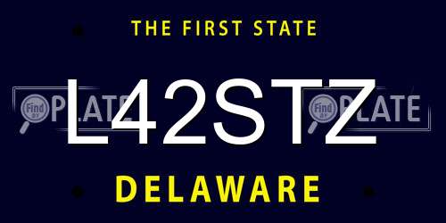 L42STZ Delaware License Plate