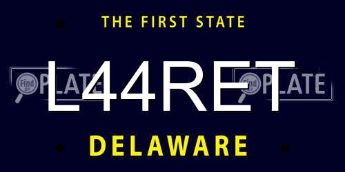 L44RET Delaware License Plate