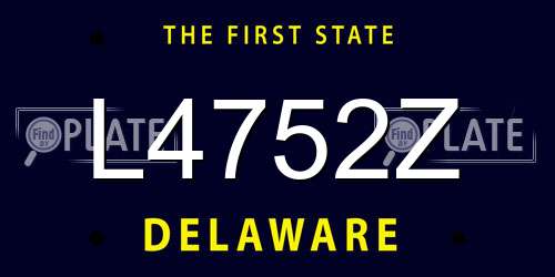 L4752Z Delaware License Plate