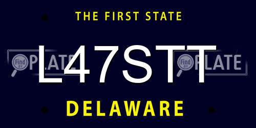L47STT Delaware License Plate