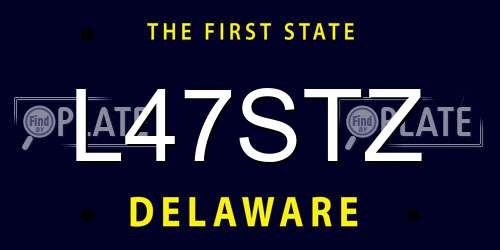 L47STZ Delaware License Plate