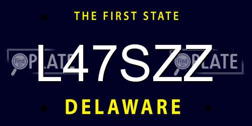 L47SZZ Delaware License Plate