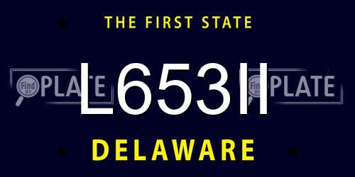 L653II Delaware License Plate