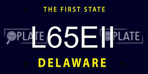 L65EII Delaware License Plate
