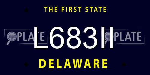L683II Delaware License Plate