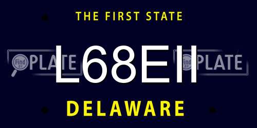 L68EII Delaware License Plate