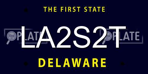 LA2S2T Delaware License Plate