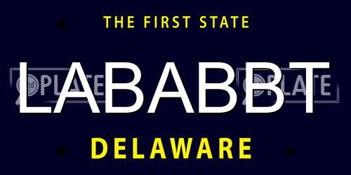 LABABBT Delaware License Plate